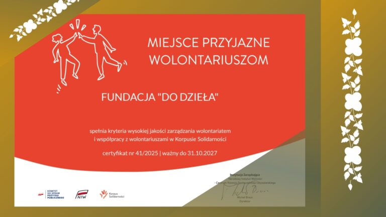 „Miejsce Przyjazne Wolontariuszom” – zapraszamy!